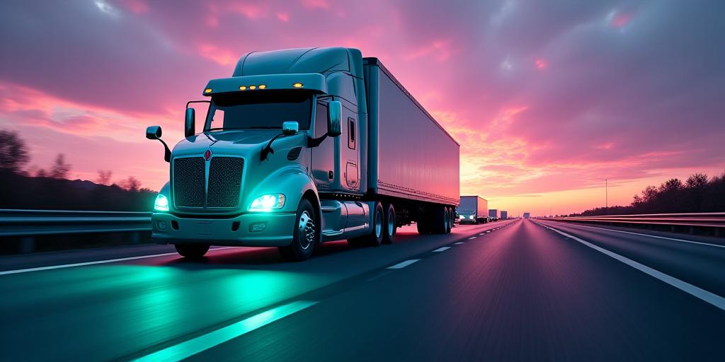 Modern logistics fleet with advanced telemetry equipment